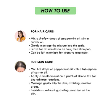 Aromatique Peppermint Essential Oil for Hair,Skin. 100% Pure and Natural Therapeutic Grade (15ml)